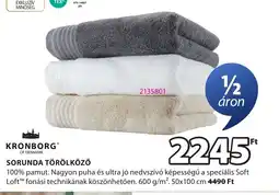 JYSK Kronborg sorunda törölköző ajánlat