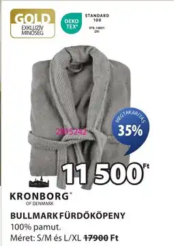 JYSK Kronborg bullmark fürdőköpeny ajánlat
