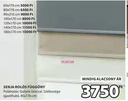 JYSK Senja rolós függöny ajánlat
