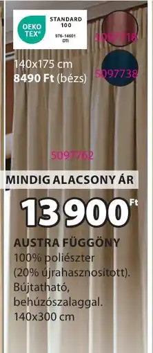 JYSK Austra függöny ajánlat