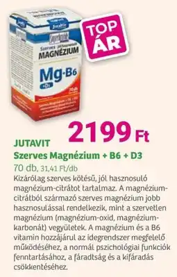 Herbaház JutaVit Szerves Magnézium + B6 + D3 ajánlat