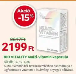 Herbaház Bio Vitality Multi-vitamin kapszula ajánlat