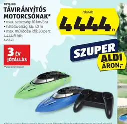 ALDI Toylino távirányítós motorcsónak ajánlat