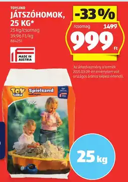 ALDI Toylino játszóhomok ajánlat