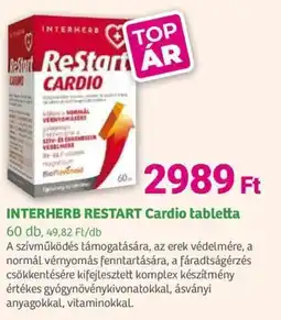 Herbaház INTERHERB ReStart Cardio tabletta ajánlat