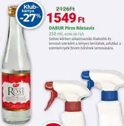 Herbaház DABUR Piros Rózsavíz ajánlat