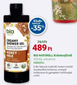 Herbaház Bio Naturell krémtusfürdő ajánlat