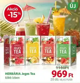 Herbaház HERBÁRIA Jeges Tea ajánlat