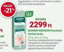 Herbaház Biomed Medison Psorimed Herbal krém ajánlat