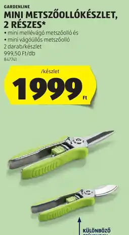 ALDI Gardenline mini metszőollókészlet ajánlat