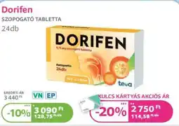 Kulcs Patika Dorifen szopogató tabletta ajánlat