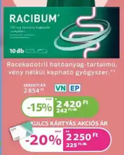 Kulcs Patika Racibum ajánlat