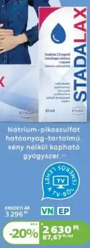 Kulcs Patika STADALAX ajánlat