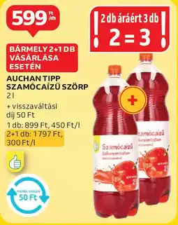 Auchan Auchan tipp szamócaízű szörp ajánlat
