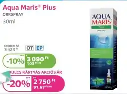Kulcs Patika Aqua Maris Plus orrspray ajánlat