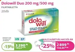 Kulcs Patika Dolowill Duo filmtabletta ajánlat