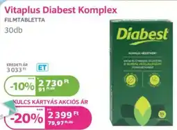 Kulcs Patika Vitaplus Diabest Komplex ajánlat