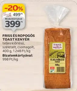 Auchan Friss és ropogós toast kenyér ajánlat