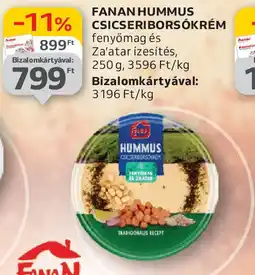 Fanan hummus csicseriborsókrém