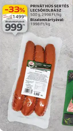 Auchan Privát hús sertés lecsókolbász ajánlat