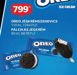 Auchan Oreo jégkrémszendvics, pálcikás jégkrém ajánlat