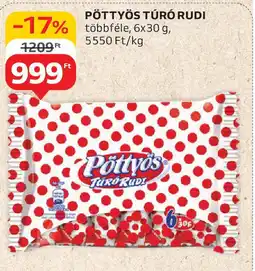 Auchan Pöttyös túró rudi ajánlat