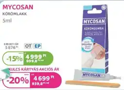 Kulcs Patika MYCOSAN körömlakk ajánlat