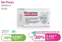 Kulcs Patika De-Press kapszula ajánlat
