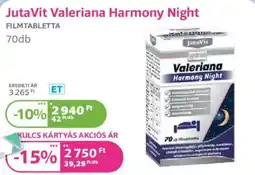 Kulcs Patika JutaVit Valeriana Harmony Night filmtabletta ajánlat