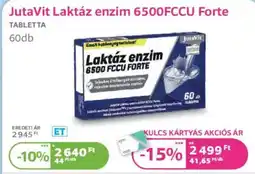 Kulcs Patika JutaVit Laktáz enzim 6500FCCU Forte tabletta ajánlat