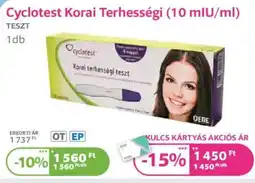 Kulcs Patika Cyclotest Korai Terhességi teszt ajánlat