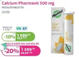 Kulcs Patika Calcium Pharmavit tabletta ajánlat