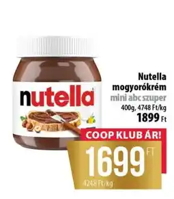 Coop Nutella mogyorókrém mini abc szuper ajánlat