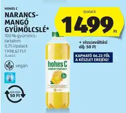ALDI Hohes C Narancs-Mangó Gyümölcslé ajánlat