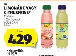 ALDI Sió Limonádé vagy Citrusfriss ajánlat