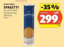 ALDI Cucina Nobile Spagetti ajánlat