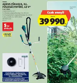 ALDI FERREX Akkus fűkasza, ill. fűszegélynyíró, 40 V ajánlat