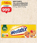 Auchan Weetabix teljes kiőrlésű gabona crunch ajánlat