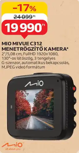 Auchan Mio mivue c312 menetrögzítő kamera ajánlat