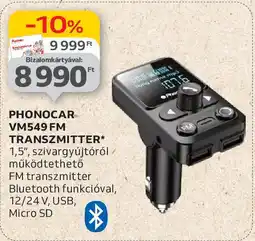 Auchan Phonocar vm549 fm transzmitter ajánlat