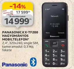 Auchan Panasonic kx-tf200 hagyományos mobiltelefon ajánlat