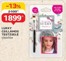 Auchan Lukky csillámos testzselé ajánlat