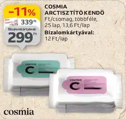 Auchan Cosmia arctisztító kendő ajánlat