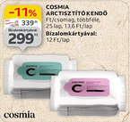 Auchan Cosmia arctisztító kendő ajánlat