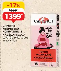 Auchan Cafe frei nespresso kompatibilis kávékapszula ajánlat