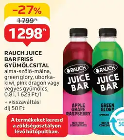 Auchan Rauch juice bar friss gyümölcsital ajánlat