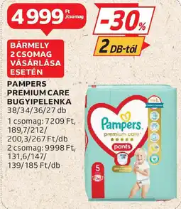 Auchan Pampers premium care bugyipelenka ajánlat