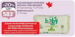 Auchan Auchan baby kedvenc nedves törlőkendő ajánlat