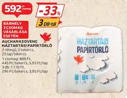 Auchan Auchan kedvenc háztartási papírtörlő ajánlat