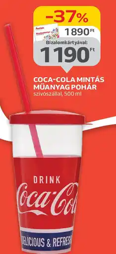 Auchan Coca-cola mintás műanyag pohár ajánlat